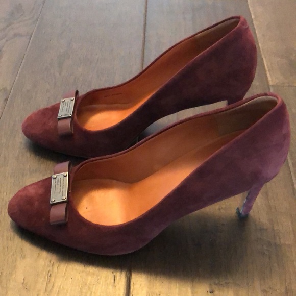 Marc by Marc Jacobs Bordeaux Suede Pumps - Picture 5 of 8